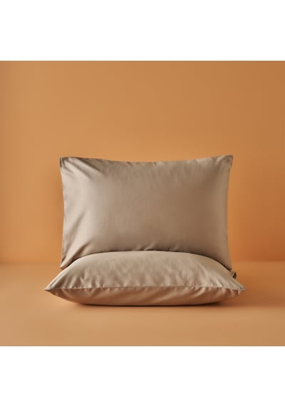 Bella Maison Supreme %100 Pamuk Saten 2'li Yastık Kılıfı Vizon 50 x 70 CM