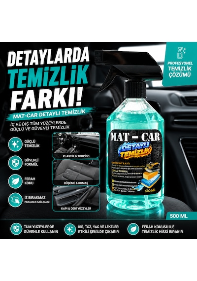 Mat-car Detaylı Temizlik Ürünü 500 Ml Çok Amaçlı Oto İç Ve Dış Yüzey Temizleyici İnatçı Lekelere Karşı Etkili Apc 1
