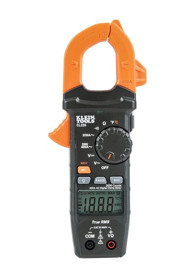 Klein Tools Cl220 Dijital Pens Ampermetre, Otomatik Aralık Ayarlı 400 Amper Ac, Ac/dc Gerilim, Trms