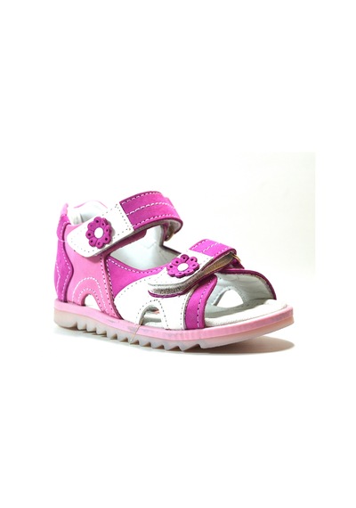Bayrak 2010 Hakiki Deri Pembe Ortopedik Kız Bebek Sandalet Pembe