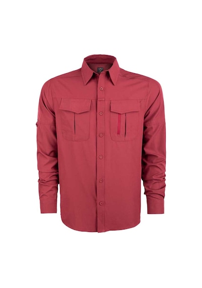 Outdoor Tactical Gömlek Esnek Fit Erkek Tacflex02 Bordo