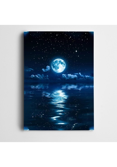 Ay Işığı Ve Masal Dekoratif Kanvas Tablo 70 X 100 Cm