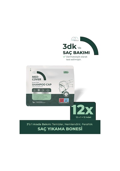 Med-cover Shampoocap Saç Yıkama Bonesi X 12 Adet