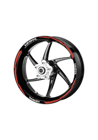 Deeb Cbr125 Jant Şeridi Reflektif Kırmızı Beyaz Model S
