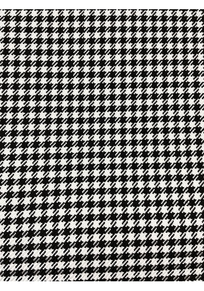 Bakırcı Kumaş Döşemelik Kaz Ayaği Keten Kumaş Premium (Siyah-Beyaz) 100 x 140 cm