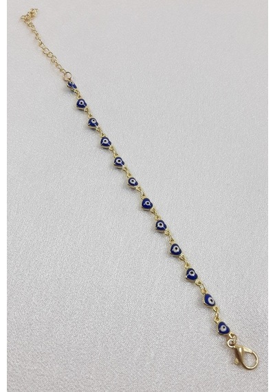 Fdayaksesuar Beyaz Nazar Boncuklu Gold Zincirli Bileklik Frdy92 Çok Renkli