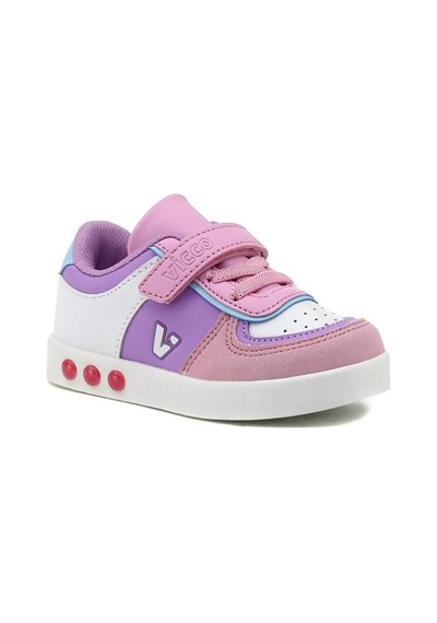 Vicco Sam Işıklı Unisex Çocuk Pembe Spor Ayakkabı 001