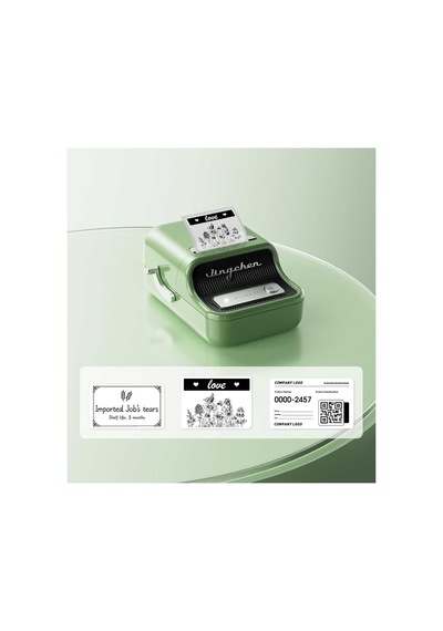 B21s Bluetooth Taşınabilir Termal Etiket Yazıcı-yeşil
