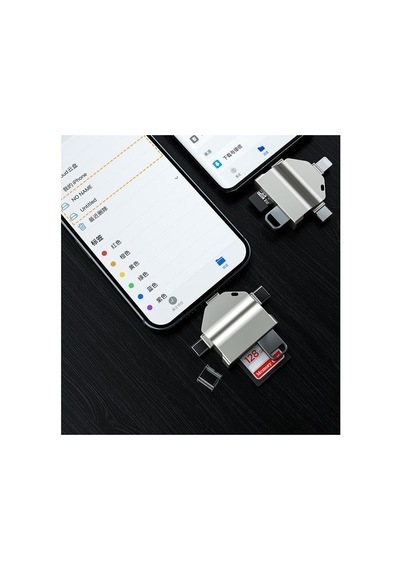 Apera Nr18 Otg 7 İn 1 Lightning Type C Usb Micro Usb Hafıza Kart Okuyucu Ios 13 İphone Android