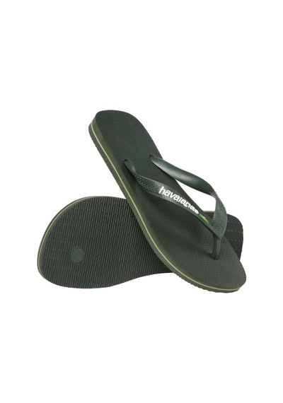 Brasil Logo Olive Green Unisex Terlik 37-38 Yeşil
