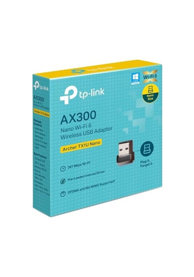 Archer Tx1u Nano Ax300 Mbps, Nano Tasarım, Tak Ve Çalıştır, Linux Ve Windows 11/10/7 Destekli, Wi-fi 6 Usb Adapt
