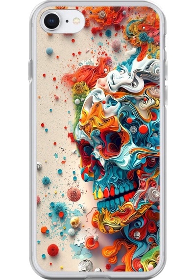 Apple Uyumlu iPhone 6s Şeffaf Kılıf Graffiti 5 Tasarımlı