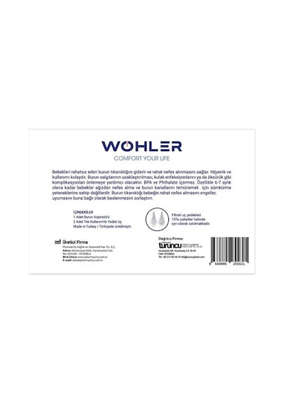 Wohler Nazal Burun Aspiratörü Yumuşak Uç