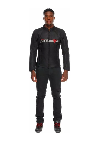 Dainese Daınese Ceket Herosphere Aır Tex Jacket Black Whıte Strıpes Red Siyah
