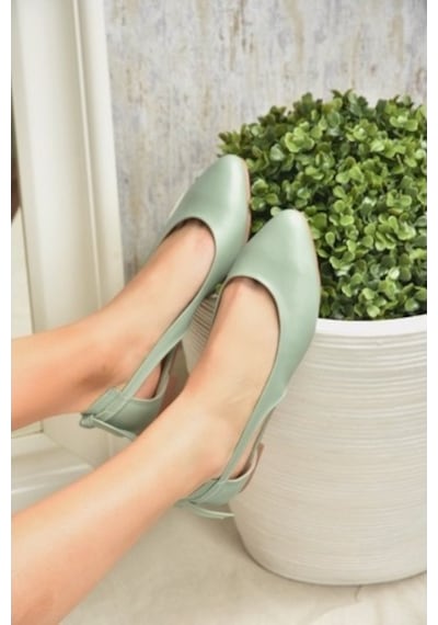 Fox Shoes Yeşil Kadın Babet H726324009 Yeşil