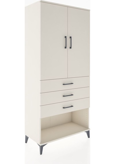 Hyperion Dolap 3 Raflı 3 Çekmeceli 2 Kapaklı 88x44x195 Aytaşı... Aytaşı