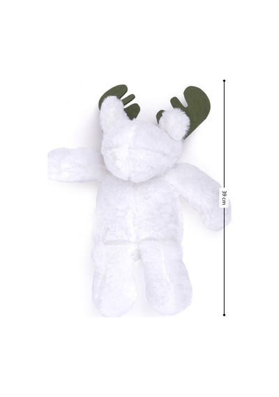 Peluş Geyik Sevimli Hediyelik Dekoratif Yumuşak Oyuncak Beyaz