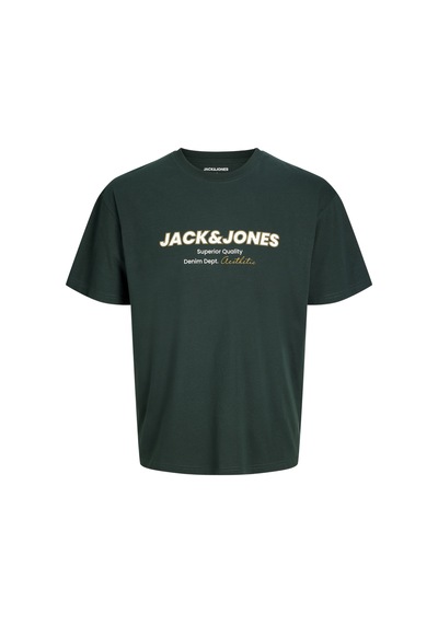 Jack & Jones Erkek Gögüs Baskili Relaxed Fit Bisiklet Yaka Tisört - Abbo - 12298470 Scarab