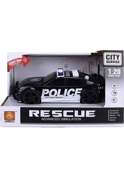 Ctoy Işıklı ve Sesli Sürtmeli Polis Arabası (Karışık Renk)1:20