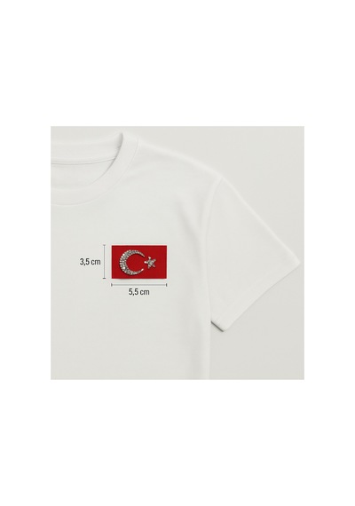 Taşlı Ütülenebilen Veya Sticker Olarak Kullanılabilen Türk Bayrağı