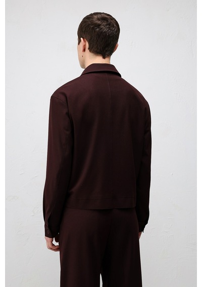 Antioch Relaxed Fit Fermuarlı Erkek Mont Bordo