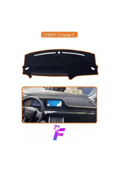 Chery Omada 5 Uyumlu Torpido Örtüsü Çatlama Ve Isıya Karşı Tam Koruma Oto Aksesuar D34 Kahverengi