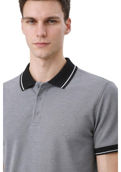Arma Ar-ma Erkek Polo Yaka Tişört Baskisiz Basic Örme Kumaş Regular Fit %100 Pamuk 30/1 Çift Toplama Penye Pike Y31374358702 Gri-g3