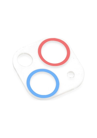 İphone 13 Renkli Kamera Lens Koruma Cam - Pembe-mavi