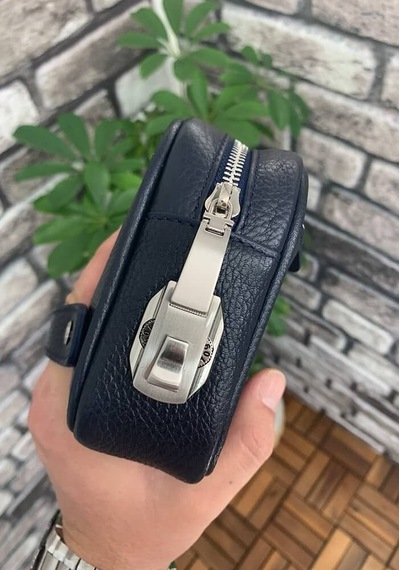 Guard Leather Guard Lacivert Hakiki Deri Şifreli El Çantası Çok Renkli