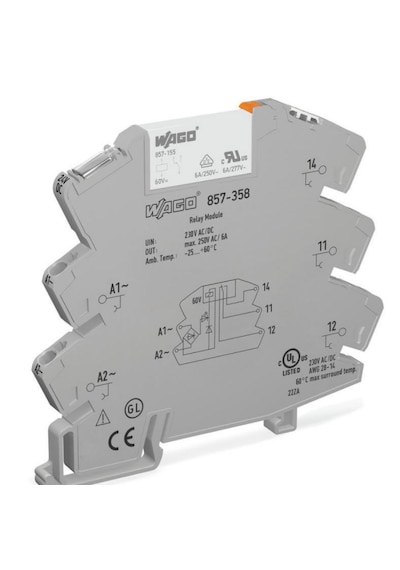 Wago 857-358 230 Ac/dc Slim Röle 6a 6mm + Soket
