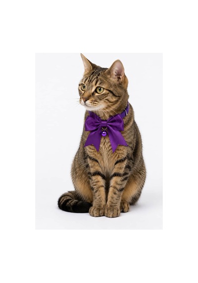 3'lü Set Zilli Ve Fiyonklu Kedi Tasması