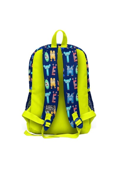 Coral High Monster Desenli Büyük Boy Okul Sırt Çantası 23726