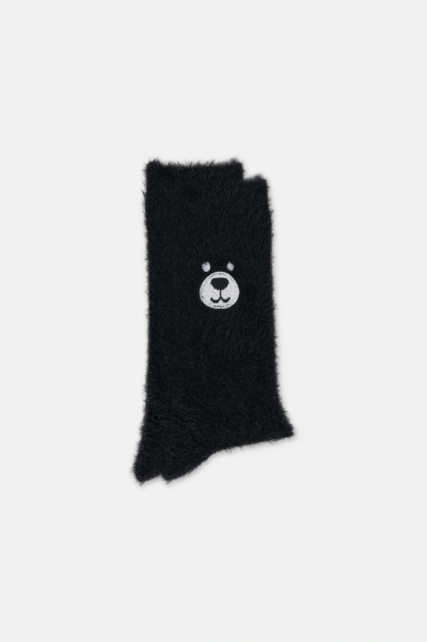 Suwen Fluffy Bear Soket Çorap Sc1522012 Siyah