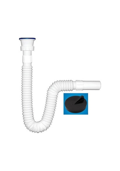 Yapıtaşı Uzun Körüklü Evye Lavabo Gider Sifonu 140cm