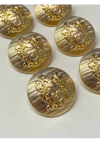 Trençkot Ve Blazer Ceket Düğmesi Takımı Gold 2,3 Cm / Arma Model