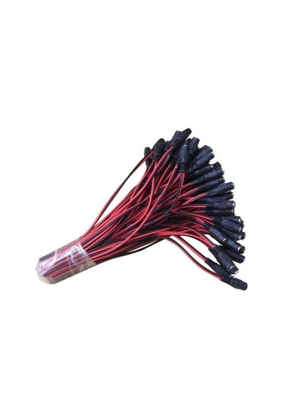 50 Takım 2.1Mm Kablolu Dişi - Erkek Power Jak 20Cm