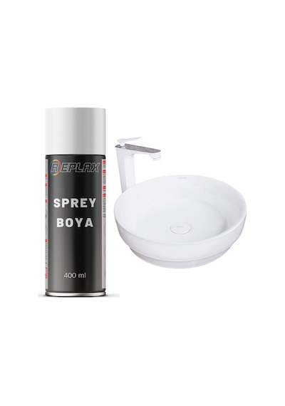 Beyaz Mutfak Banyo Lavabo Evye Sprey Boyası Suya Dayanıklı 400 Ml