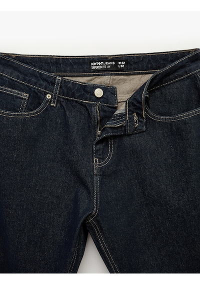 Koton Normal Bel Pamuklu Cepli Tapered Fit Jean Pantolon - Joe Jean Koyu İndigo 6sam40237nd Koton Normal Bel Pamuklu Cepli Tapered Fit Jean Pantolon - Joe Jean Koyu İndigo 6sam40237nd