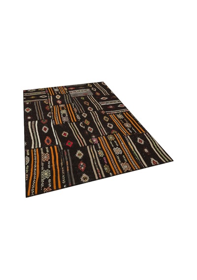 Özel Patchwork El Dokuma Eskitme Halı 160 X 230 Cm 6029