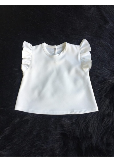 Kız Çocuk Bebek Kırık Beyaz Üst Bluz 001