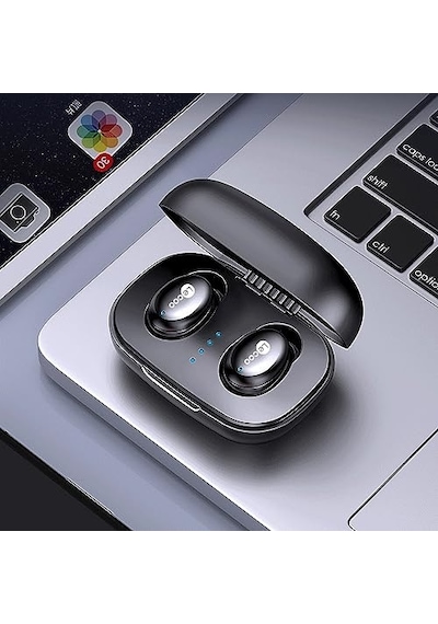 Bluetooth 5.0 Kablosuz Kulak Üstü Kulaklık Gürültü Engelleme Özelliği Sporda Doğada Evde Rahat Kullanım Siyah Diğer