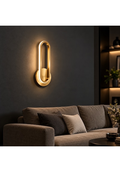 Luis Şarjlı Modern Led Duvar Apliği Günışığı Taşınabilir Usb Gold