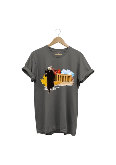 Atatürk Anıtkabir 10 Kasım 29 Ekim 23 Nisan 19 Mayıs Cumhuriyet Sonsuza Kadar Regular Fit T-shirt Antrasit