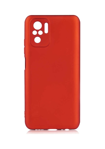 Noktaks - Poco M5s Uyumlu - Kılıf Mat Soft Esnek Premier Silikon Kapak - T24739 - Kırmızı Kırmızı