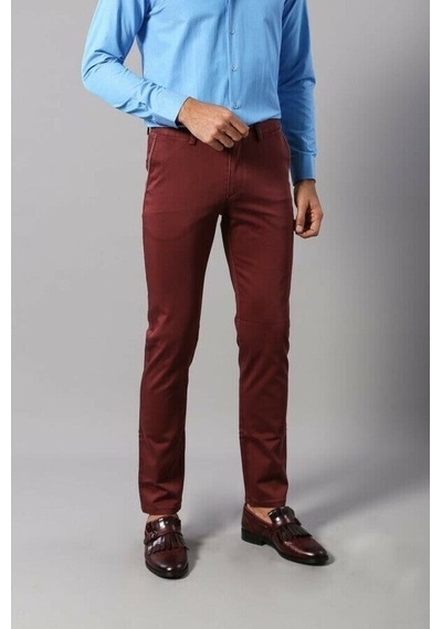 Wessi Cep Kapaklı Bordo Erkek Pantolon Bordo