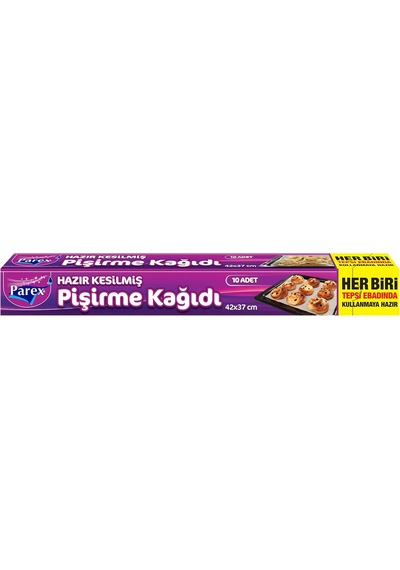 Hazır Kesilmiş Pişirme Kağıdı 10 Yaprak 42 X 37 Cm