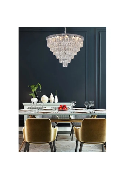 Bendigo Kristal Taşlı Avize Ra-avz- 3906-27-54 Krom
