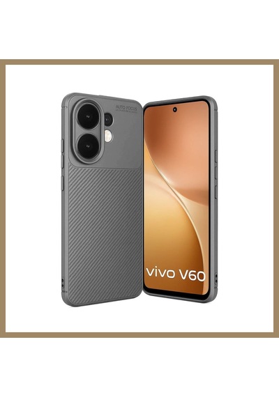 Bezos Vivo V60 5g Uyumlu Auto Focus Karbon Kapak - Gri 22