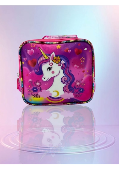 Relaxion Simli Princess Desenli Thermal Beslenme Çantası 3323-9 Açık Pembe