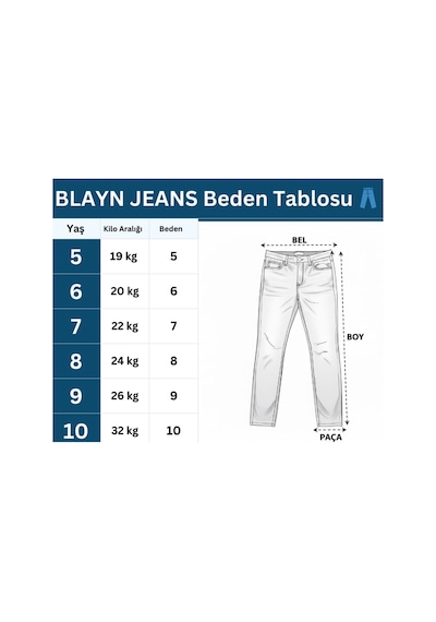 Blayn Jeans Çocuk Beli Lastikli Kışlık Erkek Ve Kız Unisex Pantolon Antrasit